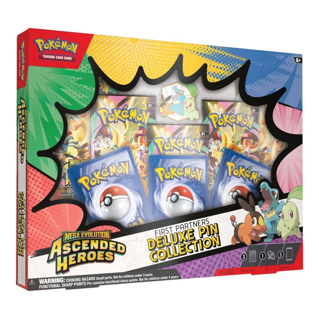 Pokemon TCG Mega Evolution Ascended Heroes First Partners Deluxe Pin Collection