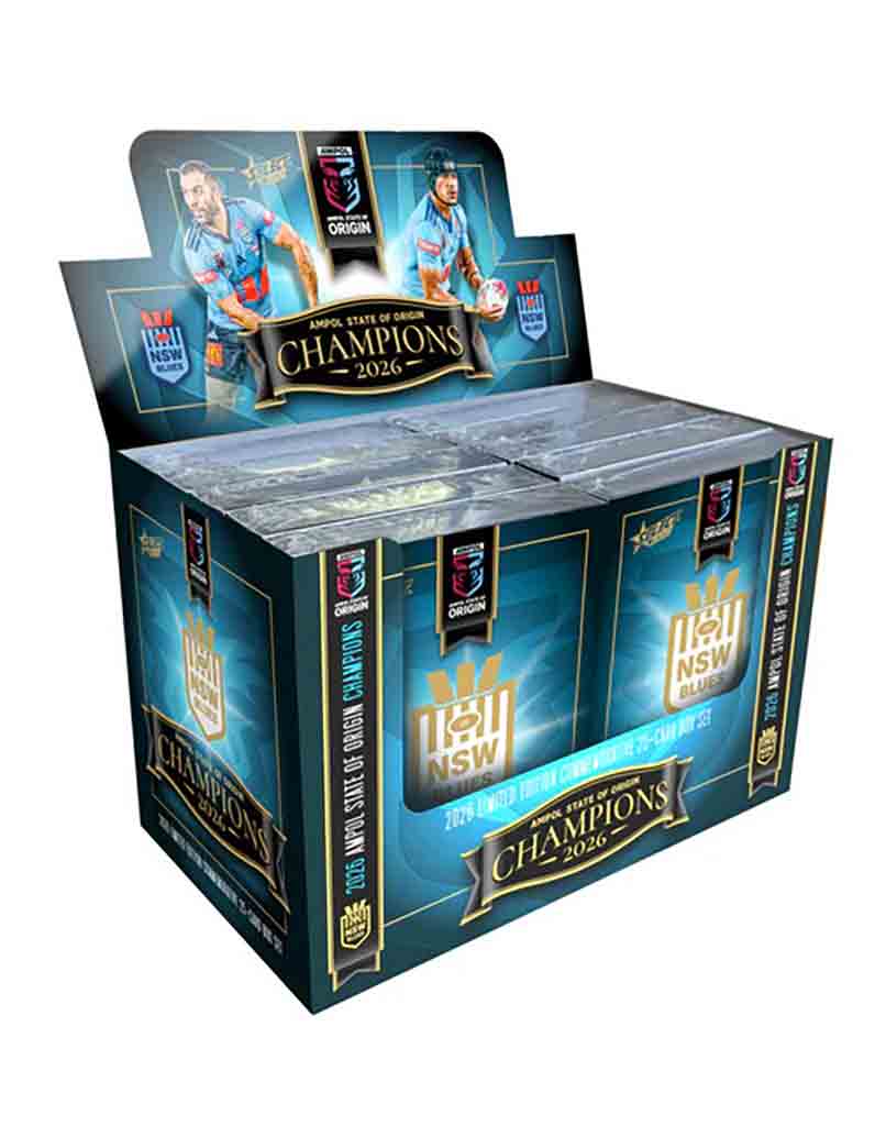 2026 Select State of Origin Champions NSW Blues 10-Box CDU Card Set Display