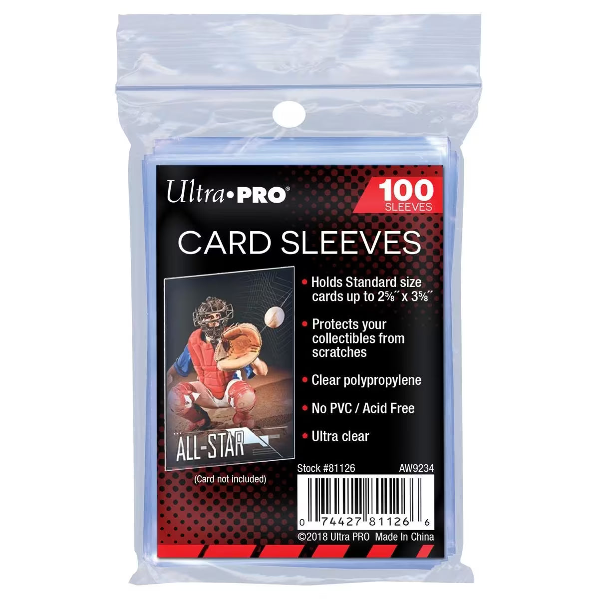 100 Pack Ultra Pro Trading Card Sleeves