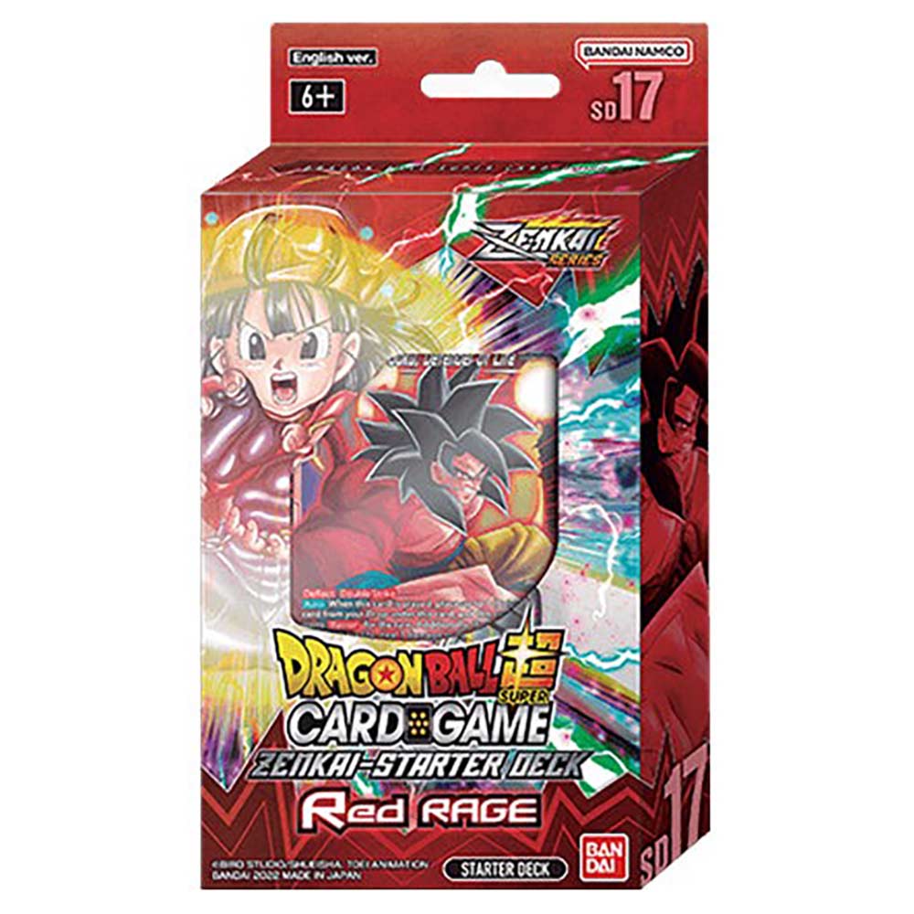 Dragon Ball Super Card Game Zenkai-Starter Deck Red Rage SD17 (x6 Sealed box)