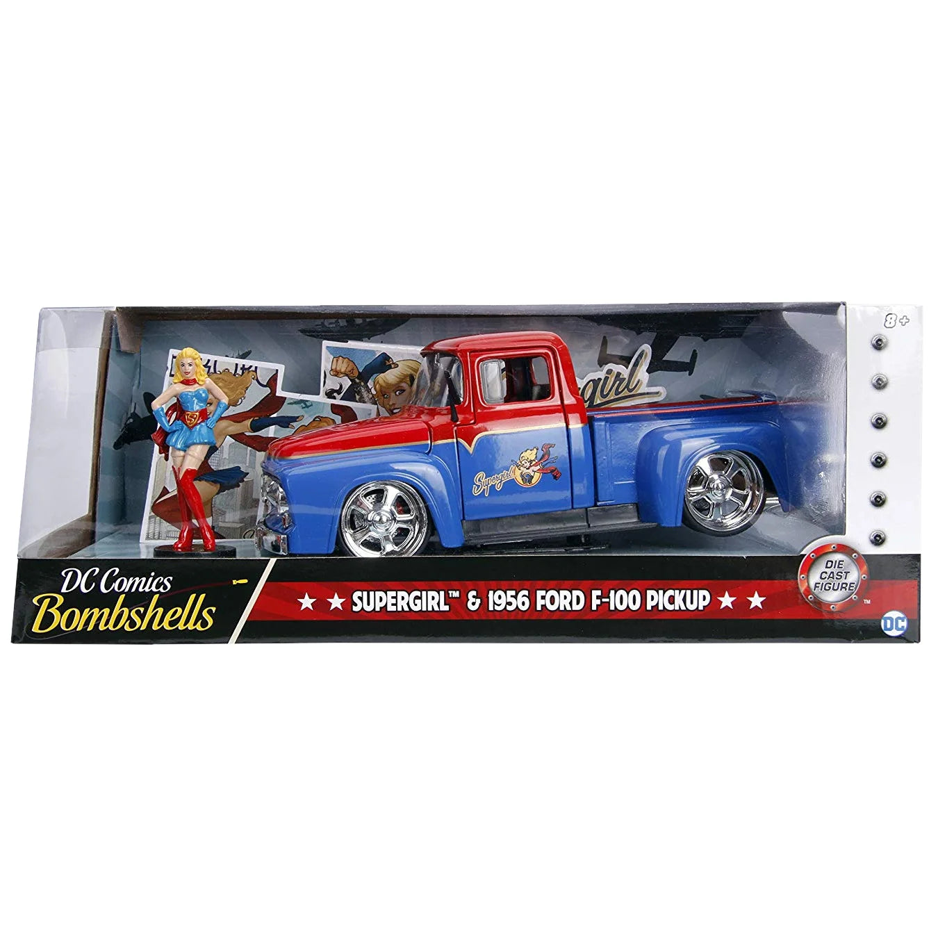 DC Comics Bombshells Supergirl & 1956 Ford F-100 Pickup 1:24
