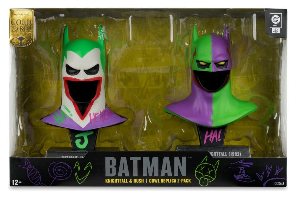 Batman Hush & Batman Knightfall Cowl (Jokerized) Gold Label 1/3 Scale Replica PVC Statue 2-Pack